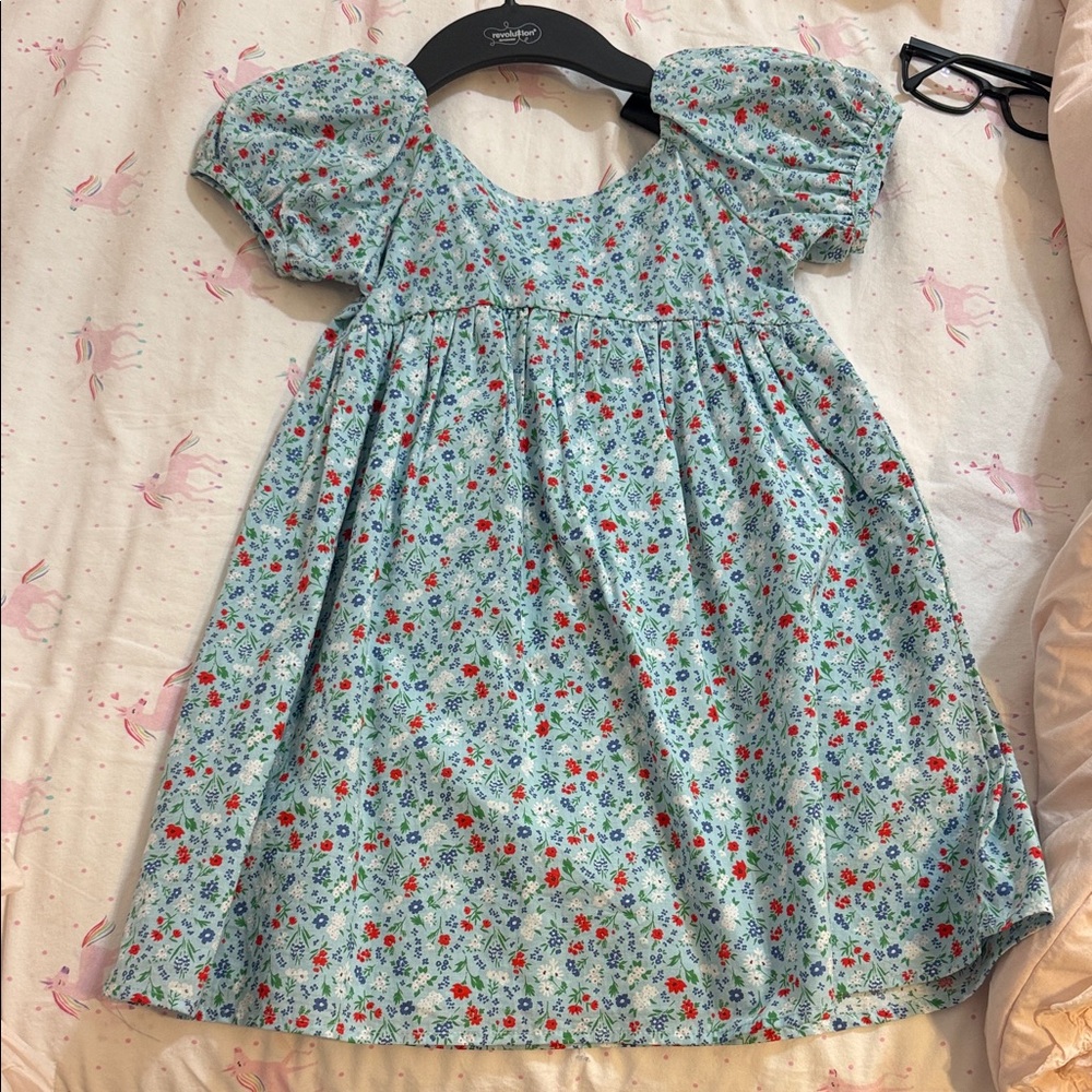 Janie and Jack ditsy floral puff sleeve dress